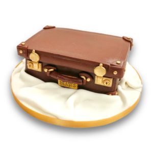 3D suitcase cake