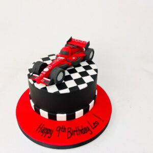 Racing car birthday cake