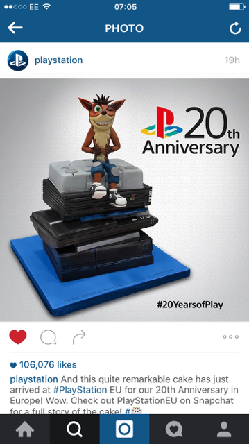 Playstation corporate cake