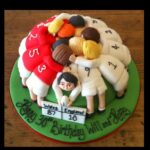 Rugby Scrum Birthday Cake