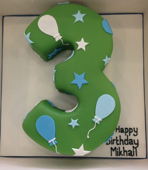 Simple number birthday cake