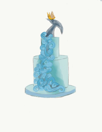 Sketches to Reality - Ocean themed cake sketch