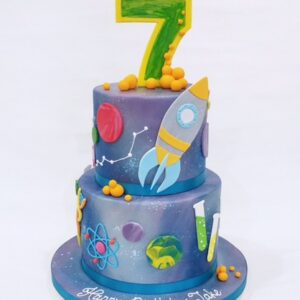Space Rocked 7th Birthday Cake