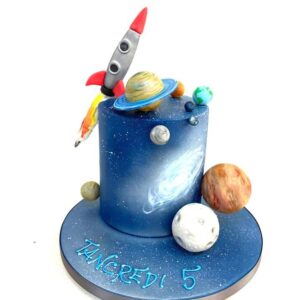 Space themed birthday cake