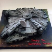 Star Wars themed birthday cake - Millenium Falcon