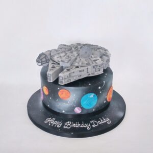 Star Wars Millennium Falcon themed cake