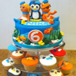 Octonauts birthday cake and cupcakes