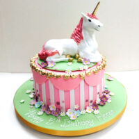 Pink Circus Unicorn Cake - 5th Birthday