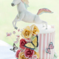 Unicorn themed birthday cake