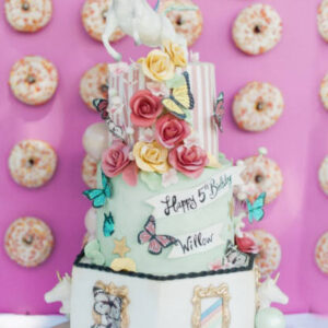 Unicorn Themed Birthday Cake Image