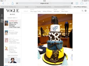 Vogue.co.uk featuring the cake