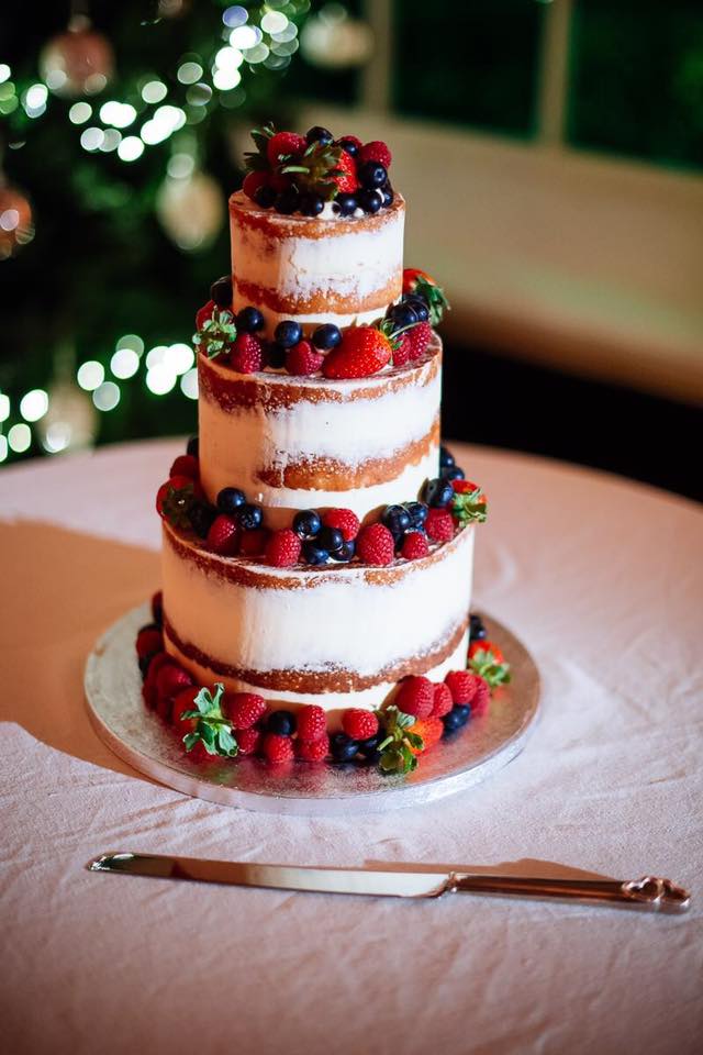 Tree Tier Naked Fruit Cake