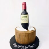 Wine themed adult birthday cake
