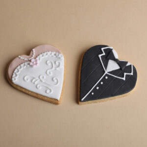 bride-groom-heart-cookies