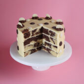 Chocolate button patisserie cake - look inside!