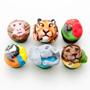 Jungle themed cupcakes