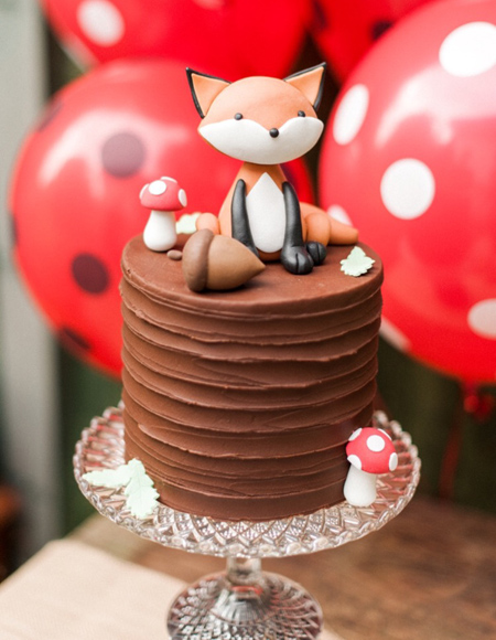 Fox birthday cake