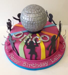 Disco birthday cake disco party cake