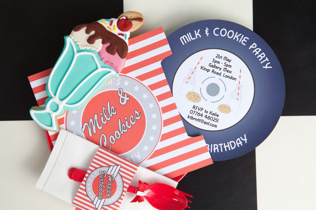 Milk and cookies bar party ideas