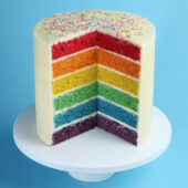 Rainbow design patisserie cake