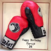 Boxing glove cake