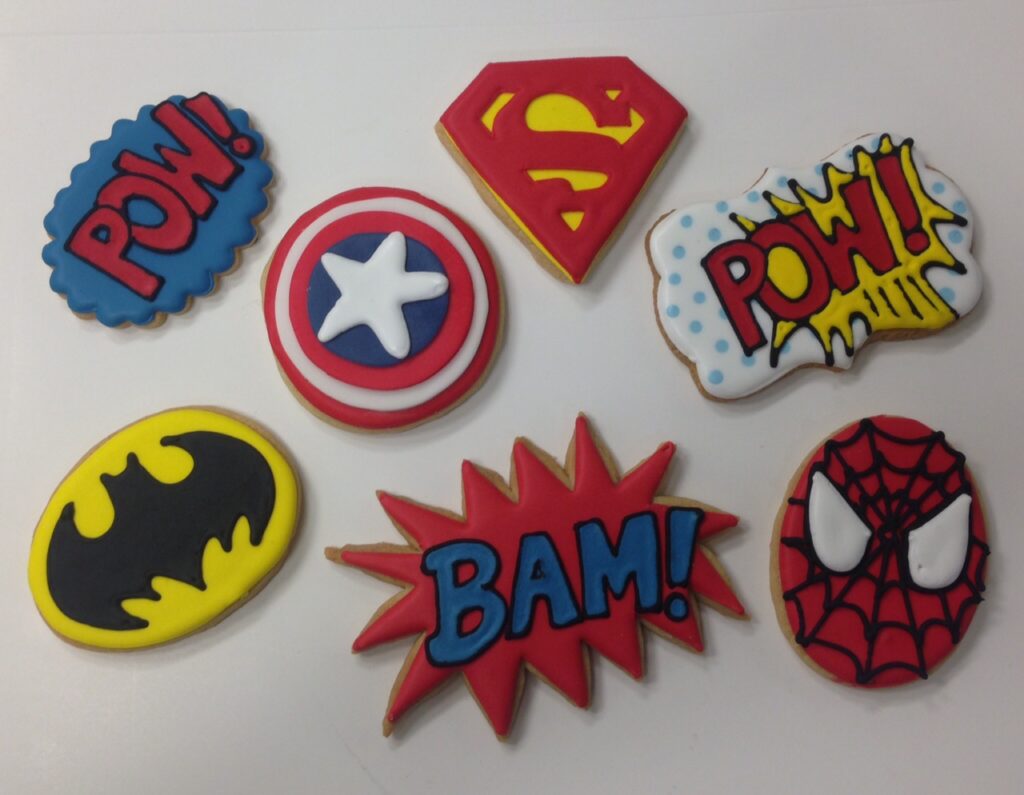 Superhero cookies