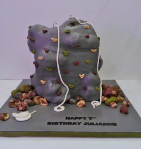 Rock climbing birthday cake Cakes by Robin