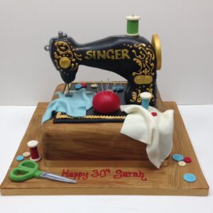 Sewing machine cake