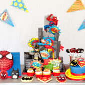 superhero dessert table