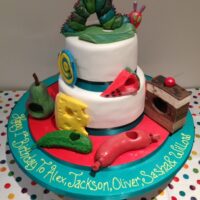 The Very Hungry Caterpillar cake