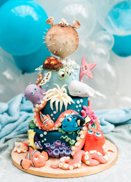 Under the sea birthday cake
